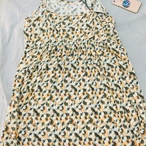 Peachy Floral Dress (Flowy)